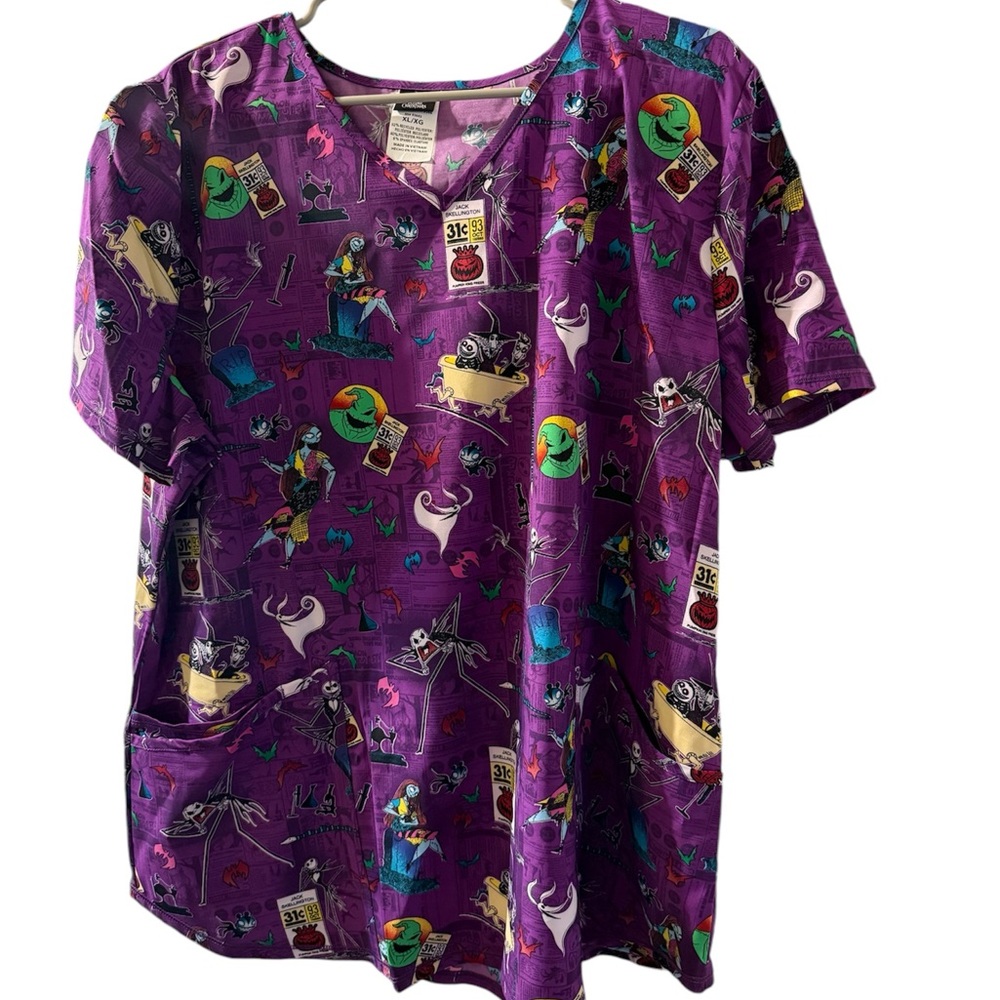NWT nightmare before christmas scrub top